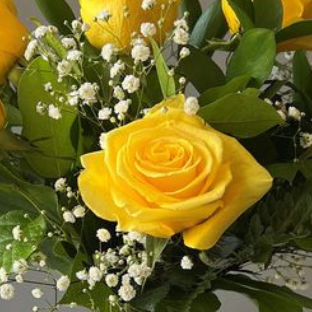 Ramo de 6 rosas amarillas