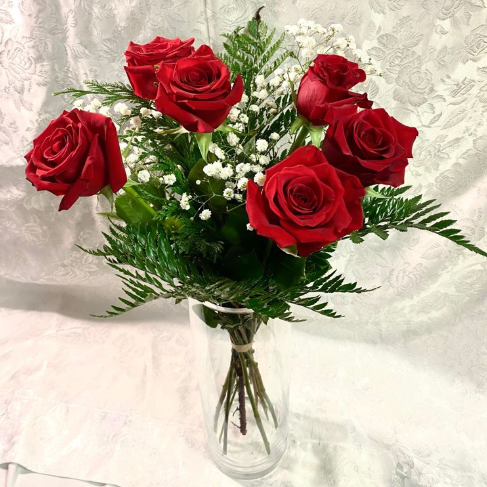 Ramo de 6 Rosas Rojas