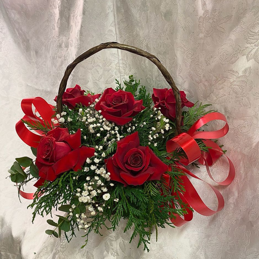 Cesta de Rosas Rojas