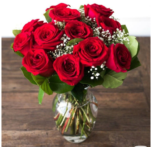 Ramo de 10 rosas rojas