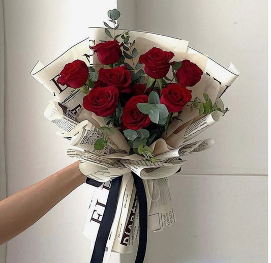 Ramo de 7 rosas rojas
