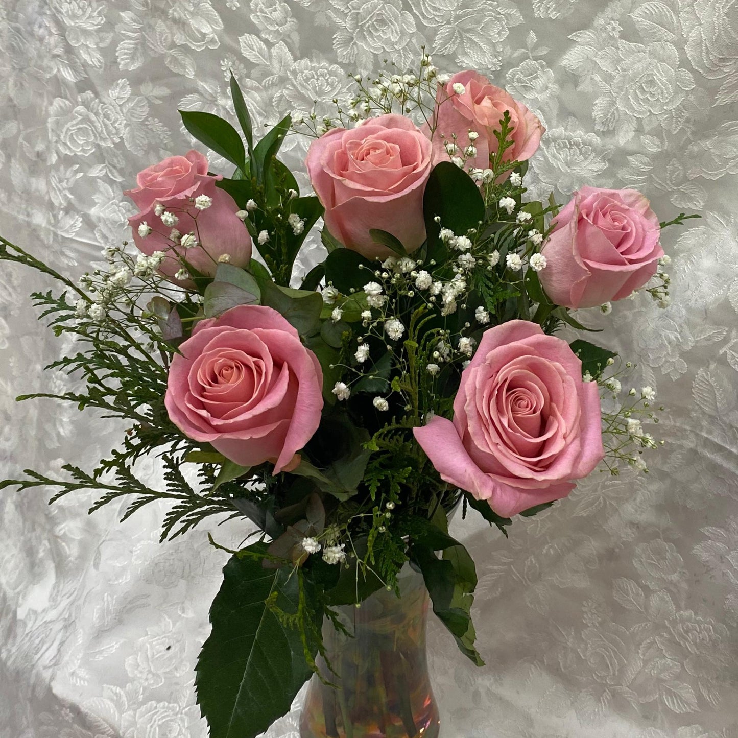 Ramo de 6 rosas rosas